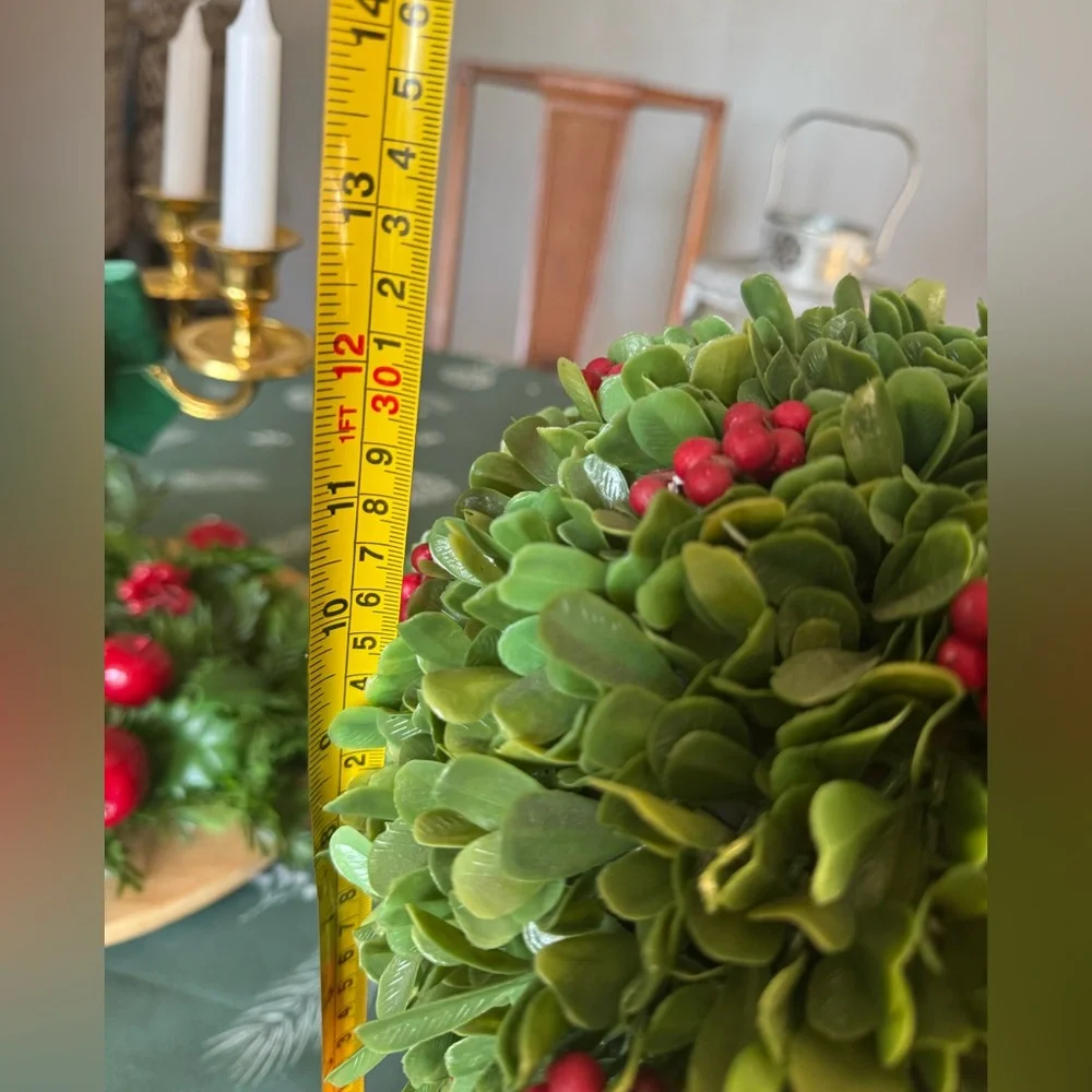 Festive Green and Red Holiday Topiary - Picture 5 of 6